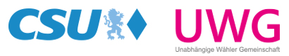Zusammenarbeit mit CSU und UWG
